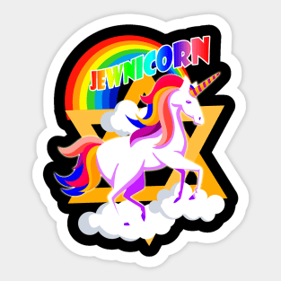 Rainbow Jewnicorn Jewish Unicorn Jew Rosh Hashanah Sticker